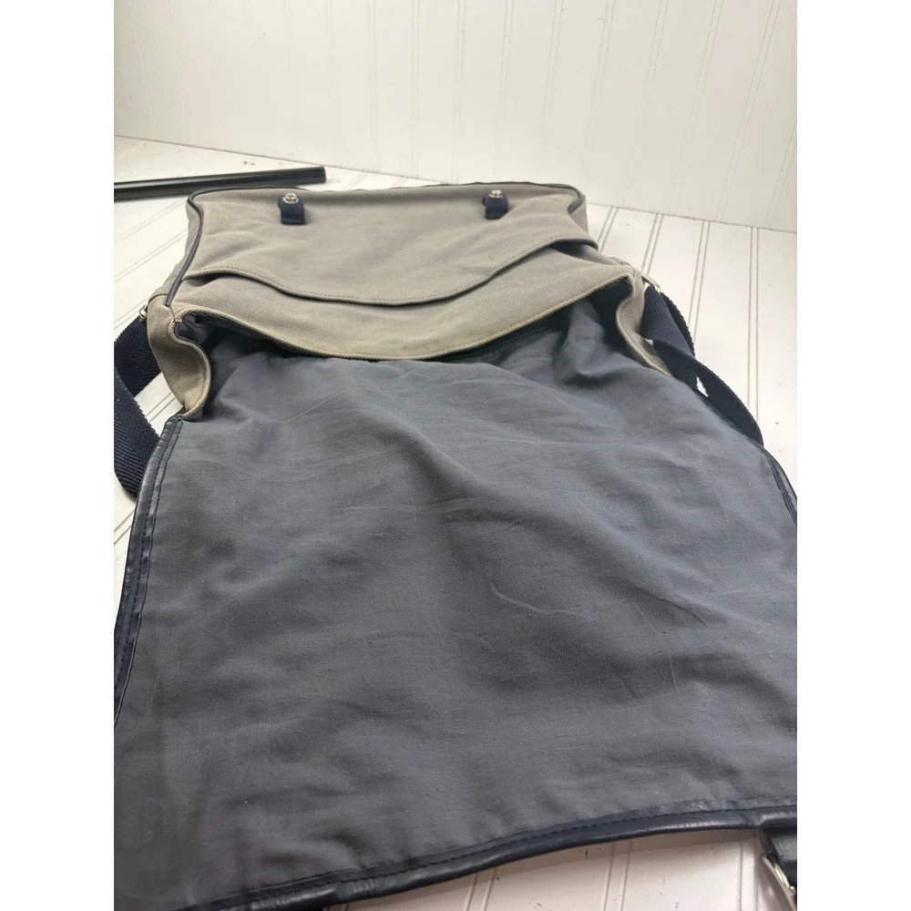 Ben Sherman Canvas Green Gray Crossbody Laptop School Messenger Bag